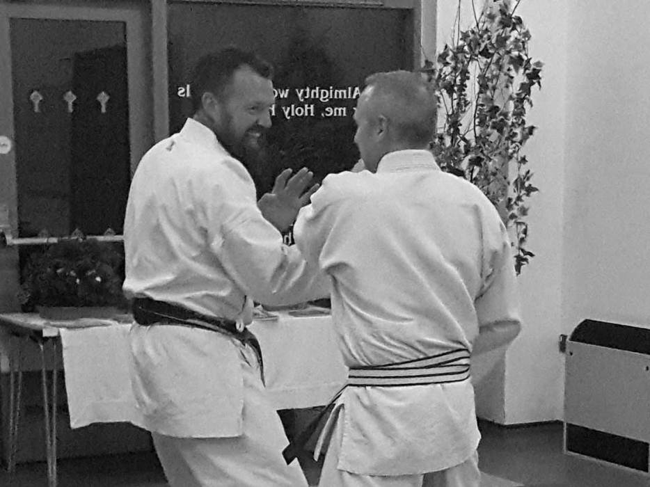 Happy jujutsu training