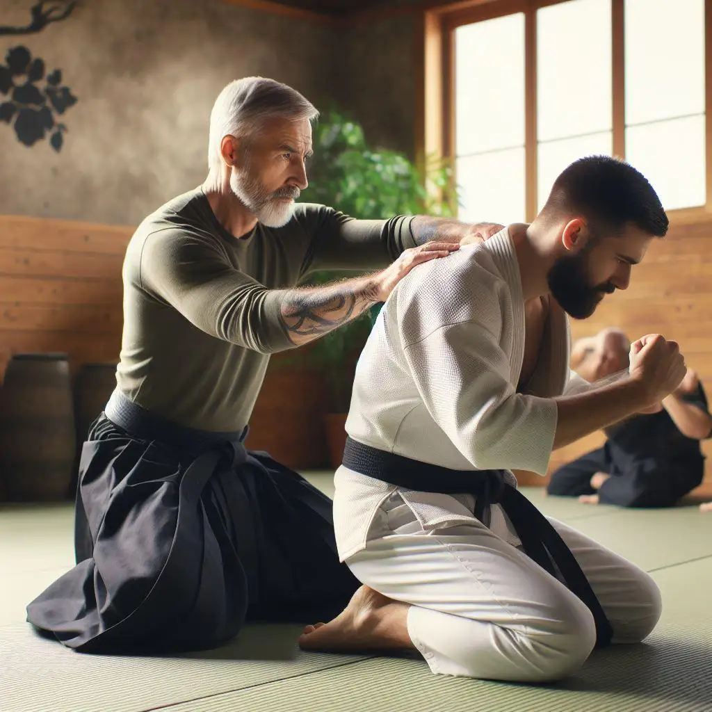 GenAI generated image showing a PTSD affected student receiving treatment from an instructor